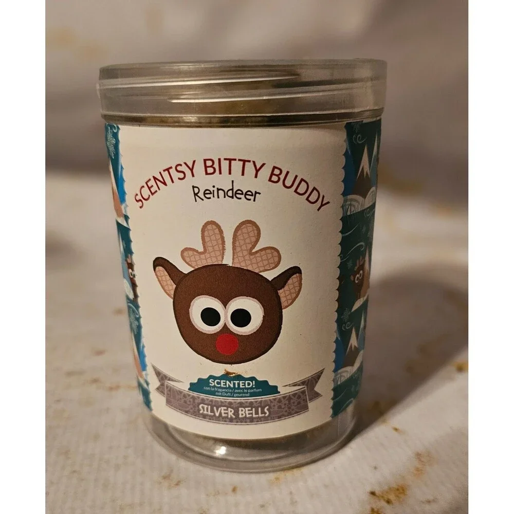Scentsy Bitty Buddy Reindeer – Silver Bells Scented Plush – Memory Foam Collecti